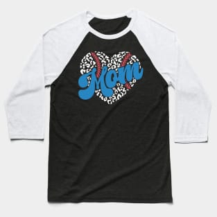 Baseball Mom Heart Shape Baseball T-Shirt